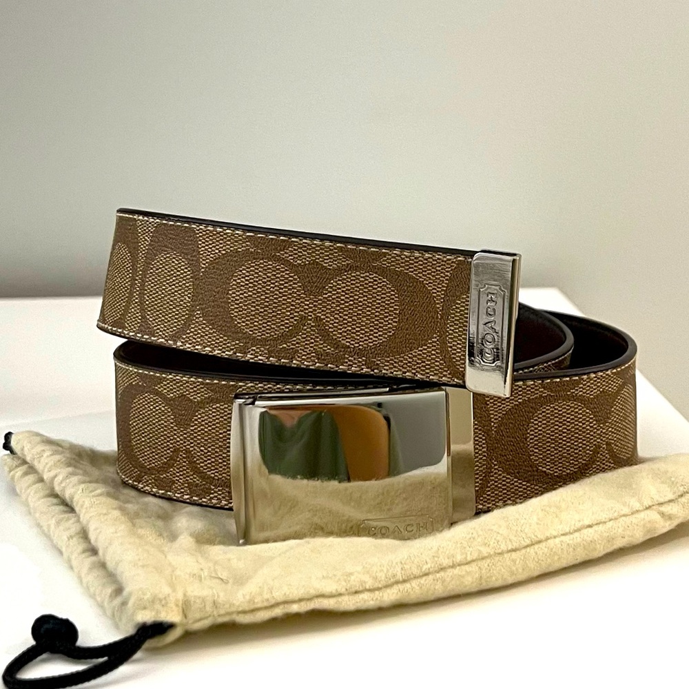 Men 30” Coach Monagram Belt